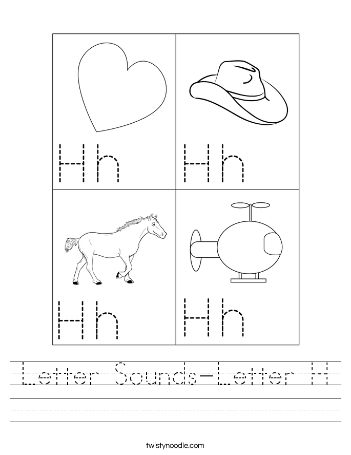 Letter Sounds-Letter H Worksheet