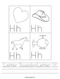 Letter Sounds-Letter H Worksheet