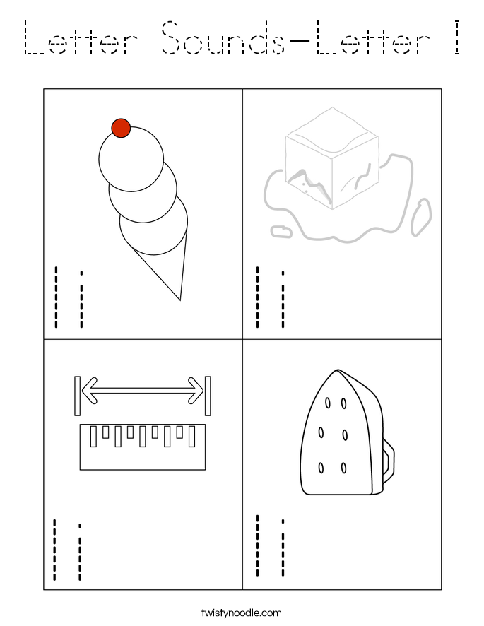 Letter Sounds-Letter I Coloring Page