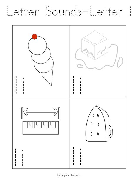 Letter Sounds-Letter I Coloring Page