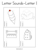 Letter Sounds-Letter I Coloring Page