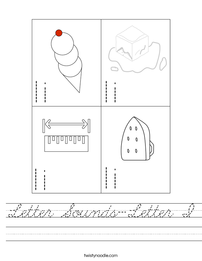 Letter Sounds-Letter I Worksheet