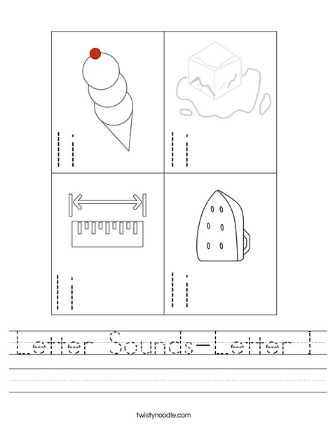 Letter Sounds-Letter I Worksheet