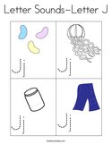 Letter Sounds-Letter J Coloring Page