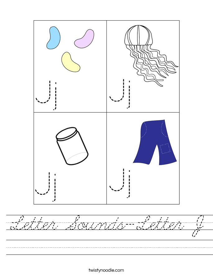 Letter Sounds-Letter J Worksheet