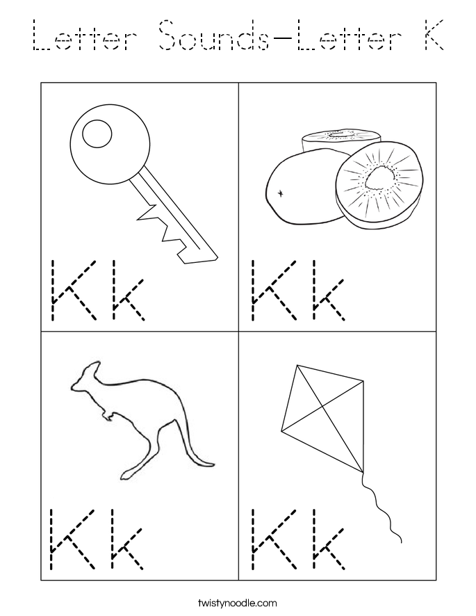 Letter Sounds-Letter K Coloring Page