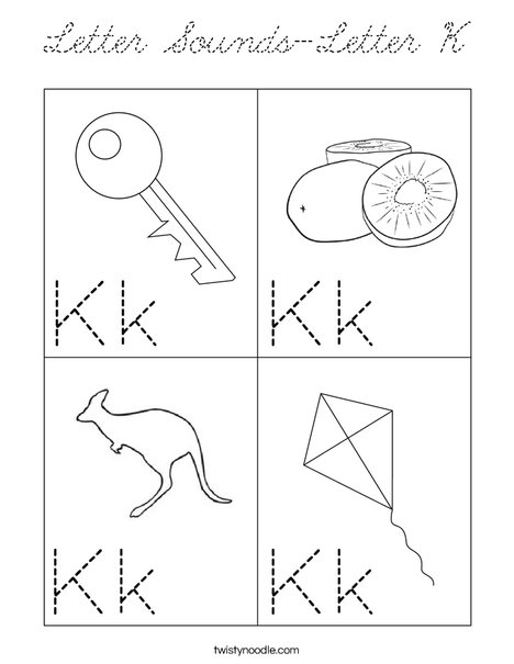 Letter Sounds-Letter K Coloring Page