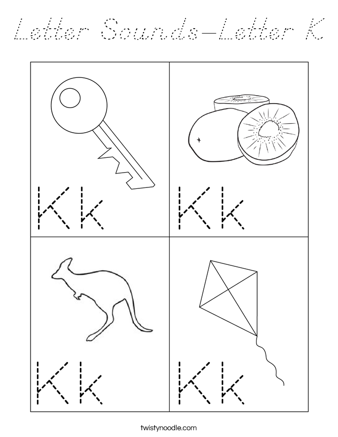 Letter Sounds-Letter K Coloring Page