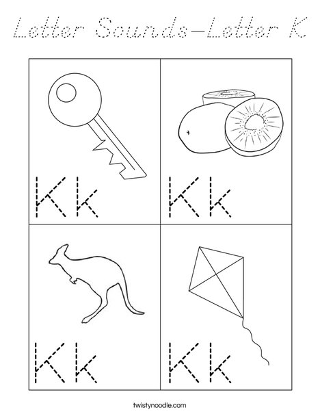 Letter Sounds-Letter K Coloring Page