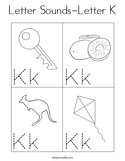 Letter Sounds-Letter K Coloring Page
