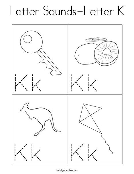 Letter Sounds-Letter K Coloring Page