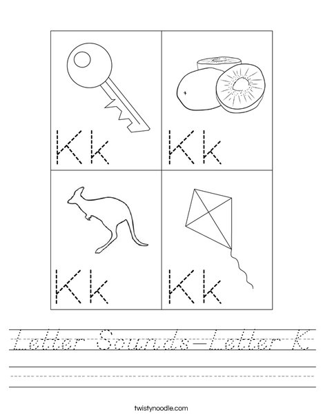 Letter Sounds-Letter K Worksheet
