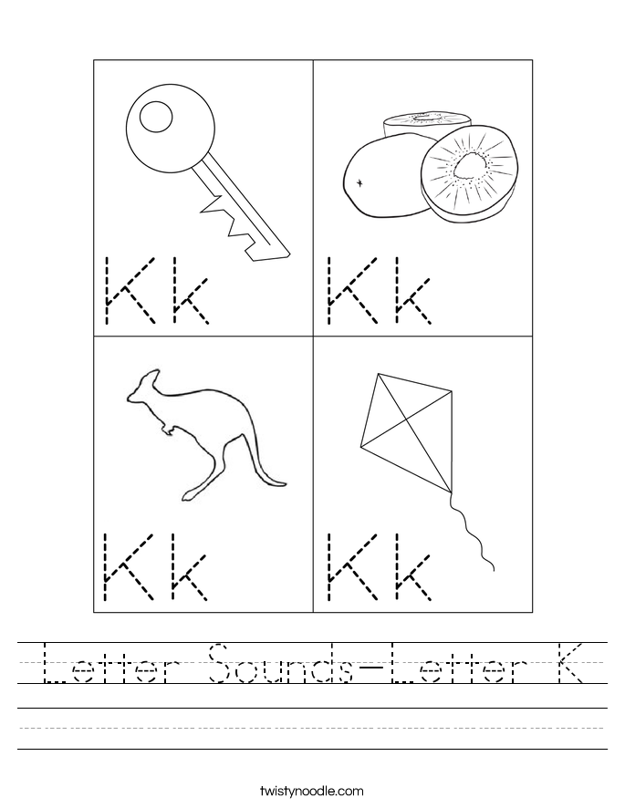 Letter Sounds-Letter K Worksheet