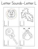 Letter Sounds-Letter L Coloring Page