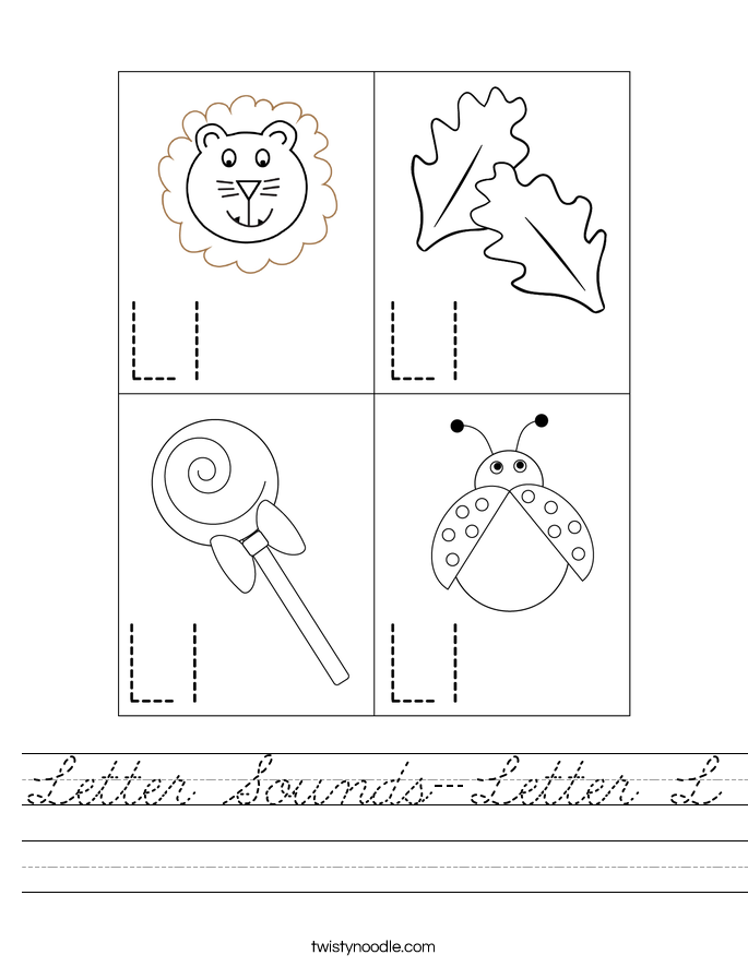 Letter Sounds-Letter L Worksheet