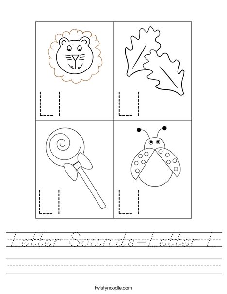 Letter Sounds-Letter L Worksheet