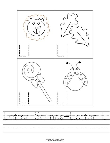 Letter Sounds-Letter L Worksheet