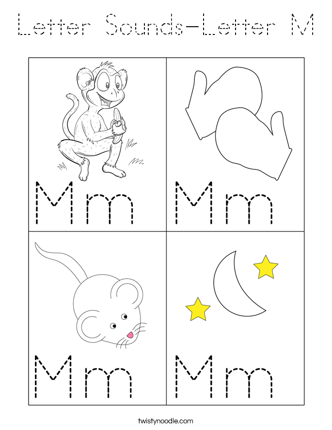 Letter Sounds-Letter M Coloring Page