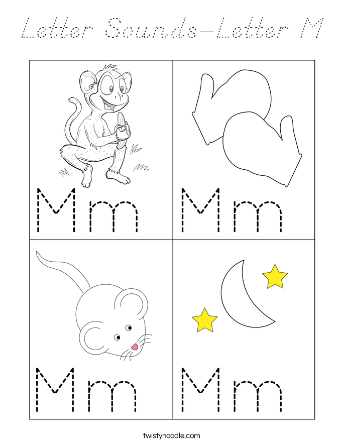 Letter Sounds-Letter M Coloring Page