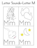 Letter Sounds-Letter M Coloring Page