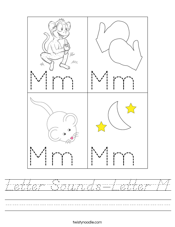 Letter Sounds-Letter M Worksheet