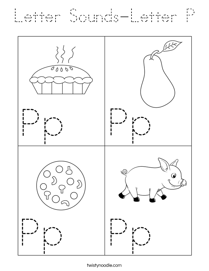 Letter Sounds-Letter P Coloring Page