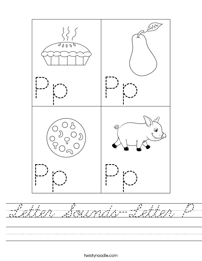 Letter Sounds-Letter P Worksheet