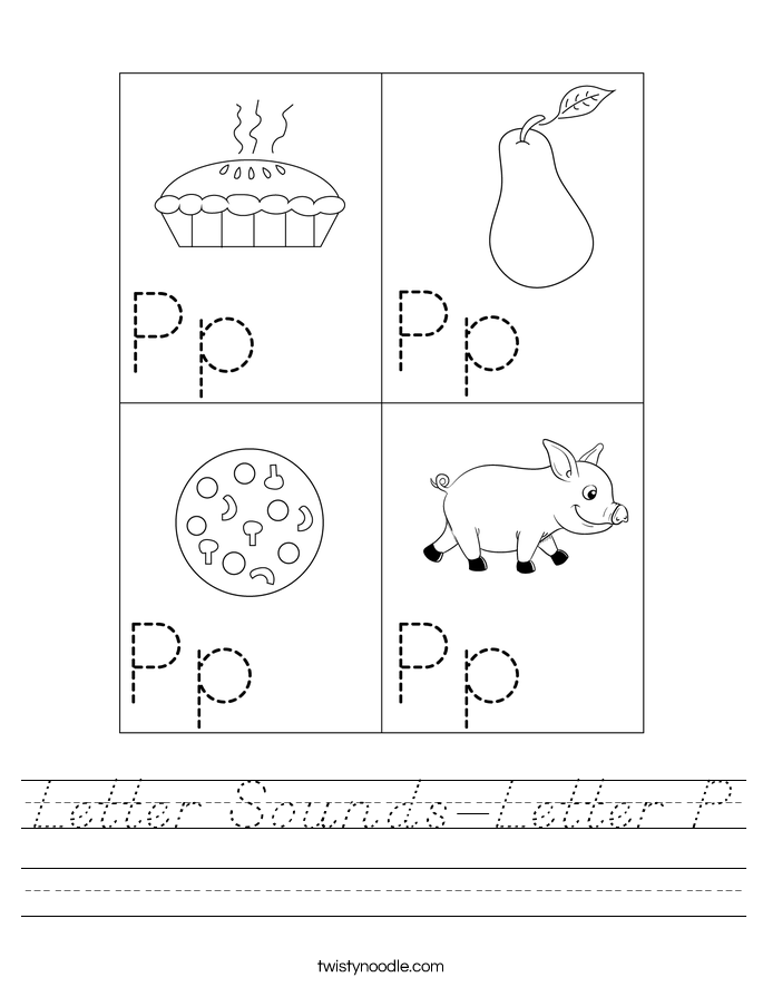 Letter Sounds-Letter P Worksheet