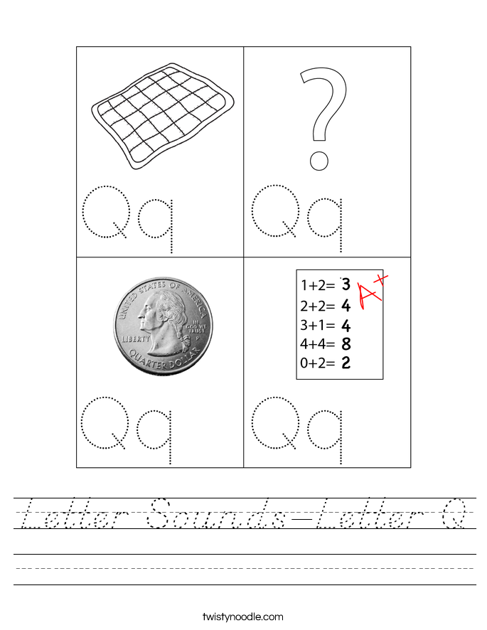 Letter Sounds-Letter Q Worksheet