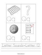 Letter Sounds-Letter Q Handwriting Sheet
