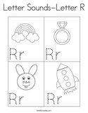 Letter Sounds-Letter R Coloring Page