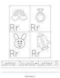 Letter Sounds-Letter R Worksheet