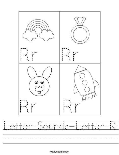 Letter Sounds-Letter R Worksheet