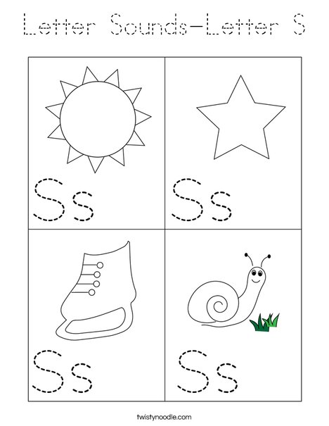 Letter Sounds-Letter S Coloring Page