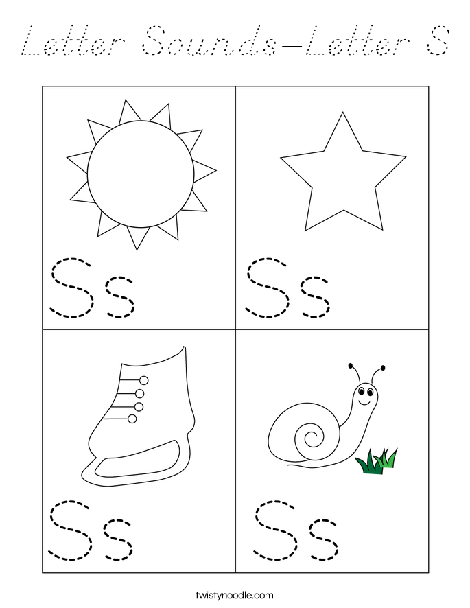 Letter Sounds-Letter S Coloring Page