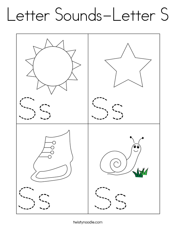 Letter Sounds Letter S Coloring Page Twisty Noodle Letter Sounds Letter S Coloring Page Twisty Noodle