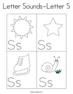 Letter Sounds-Letter S Coloring Page