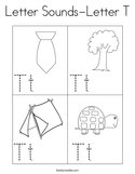 Letter Sounds-Letter T Coloring Page