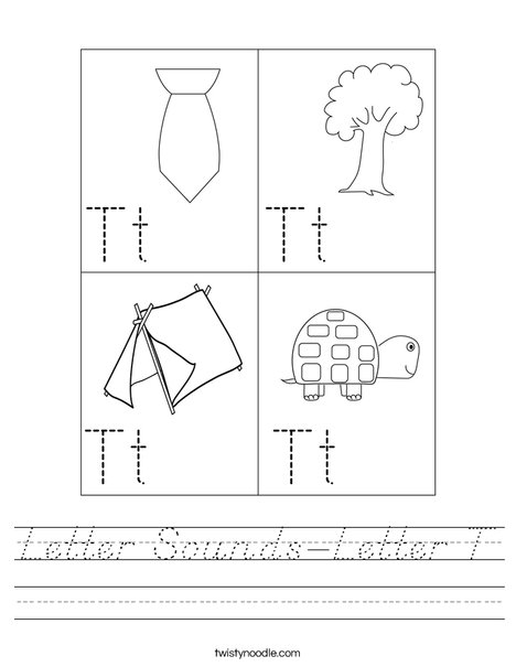 Letter Sounds-Letter T Worksheet