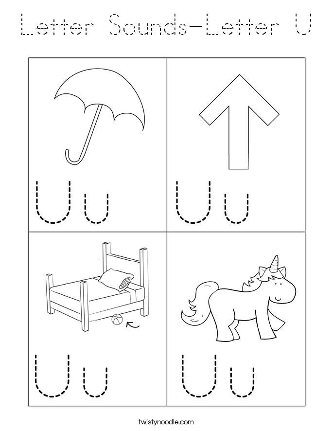 Letter Sounds-Letter U Coloring Page