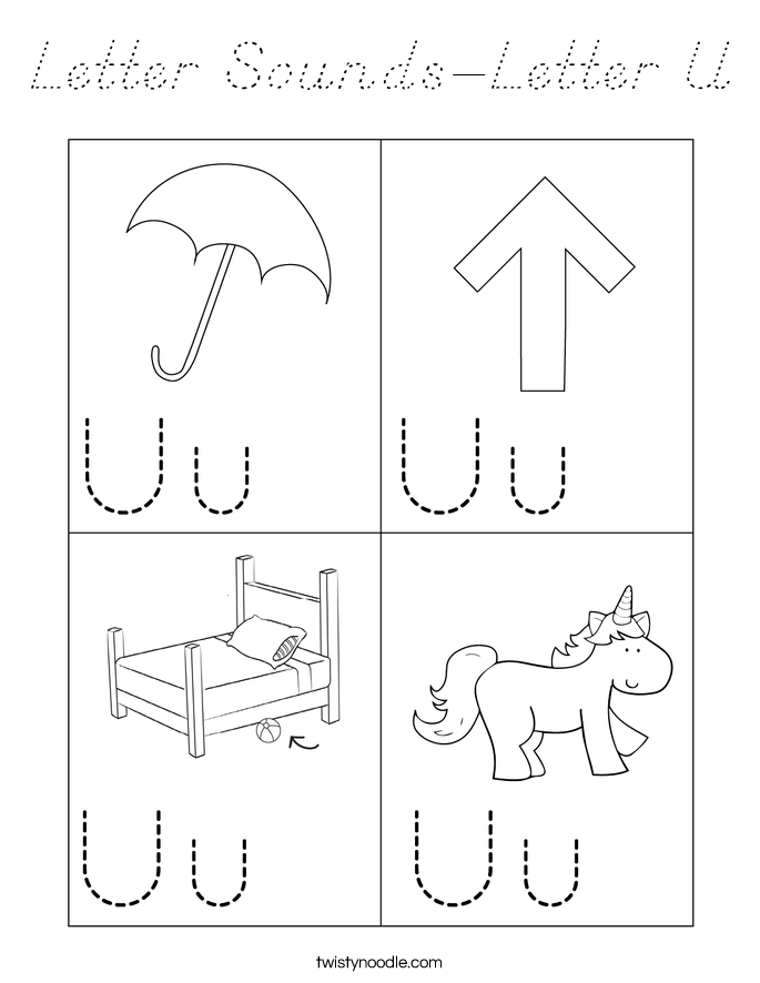 Letter Sounds-Letter U Coloring Page