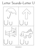Letter Sounds-Letter U Coloring Page