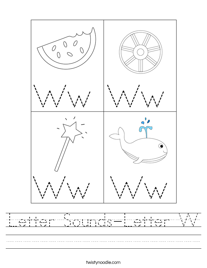 Letter Sounds-Letter W Worksheet