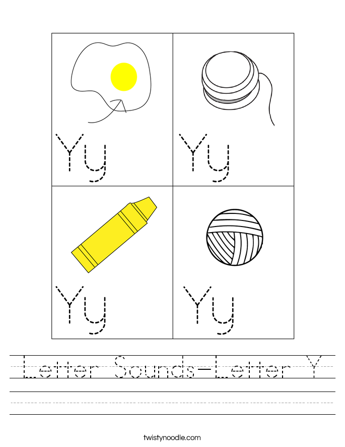 Letter Sounds-Letter Y Worksheet