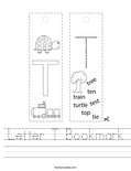 Letter T Bookmark Worksheet
