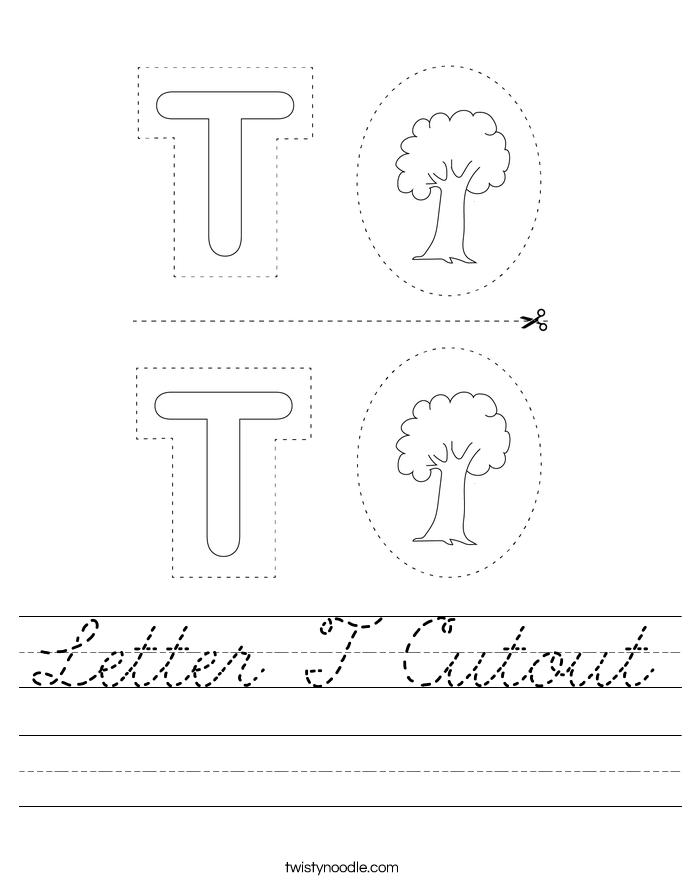 Letter T Cutout Worksheet