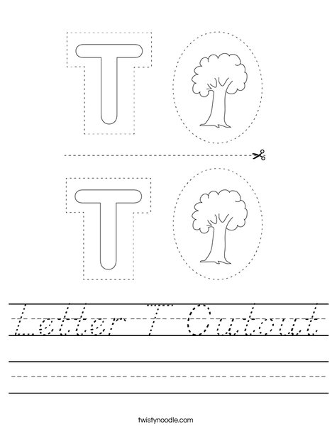 Letter T Cutout Worksheet