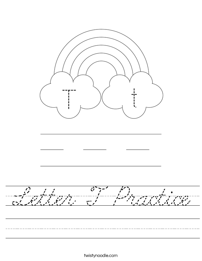 Letter T Practice Worksheet