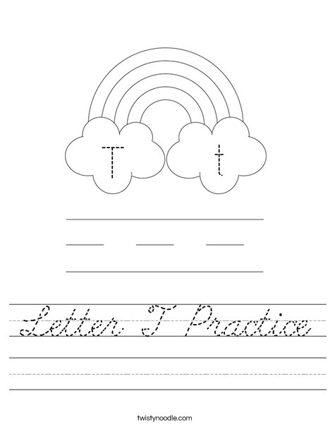 Letter T Practice Worksheet