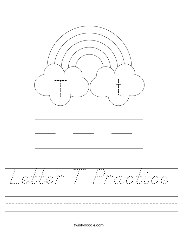 Letter T Practice Worksheet